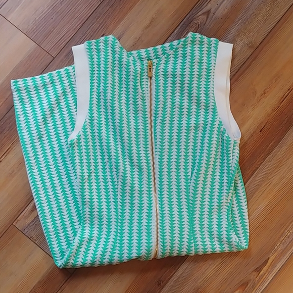 Adorable S Love Ady stretchy teal & white dress - Picture 4 of 9